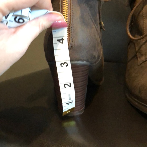 Brown Just Fab military ankle booties size 9 - Picture 7 of 8